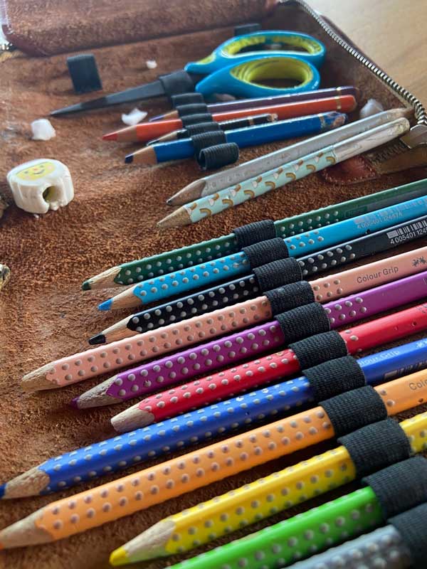 Federmäppchen mit Stiften