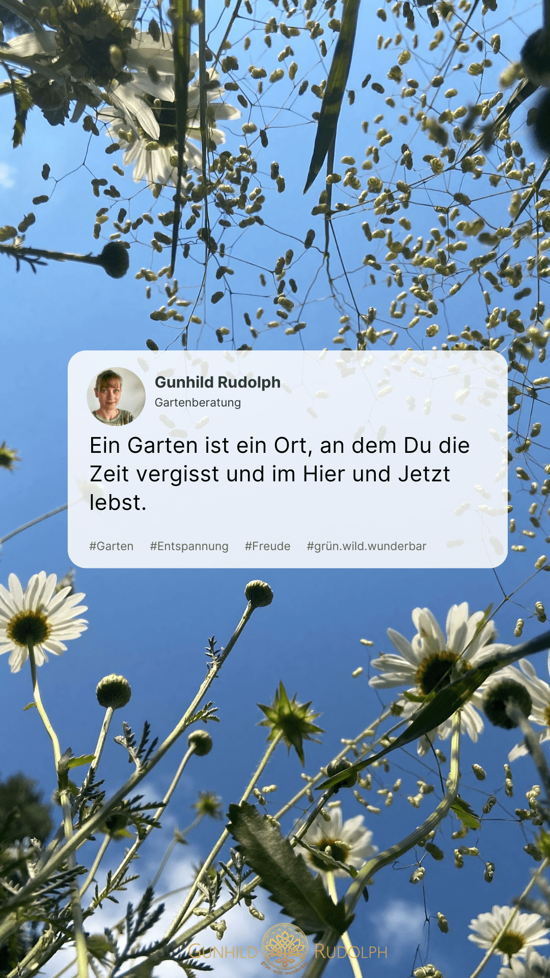 Inspirationsspruch für den Garten