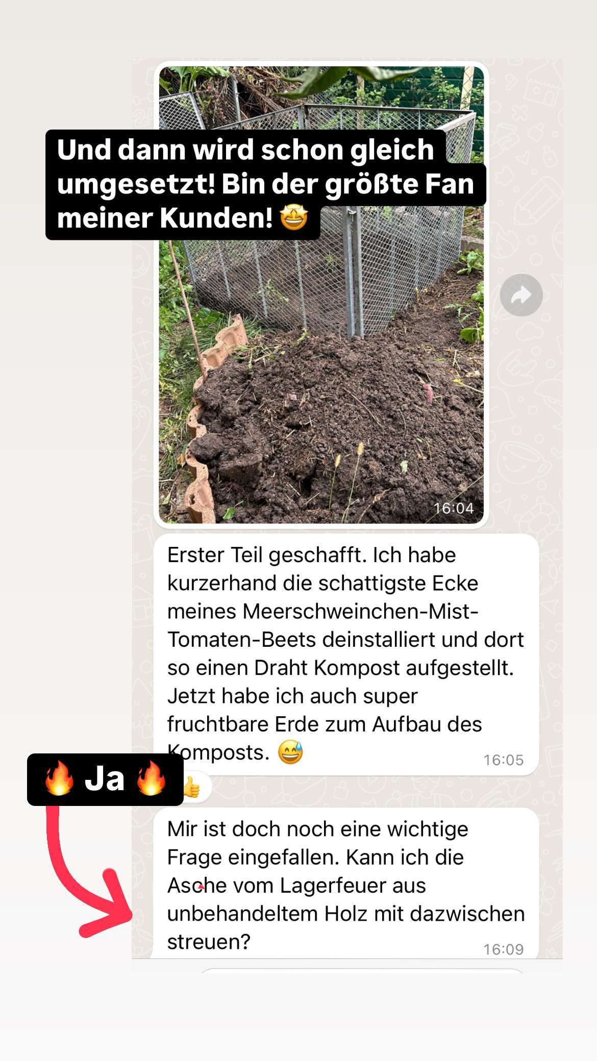 Rückmeldung nach Kompost-Workshop