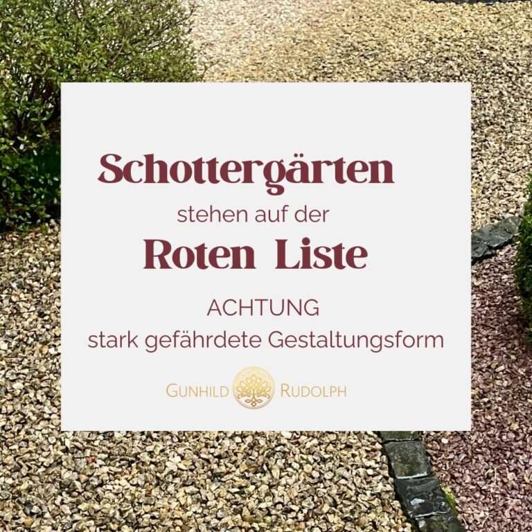 Schottergärten auf der Roten Liste